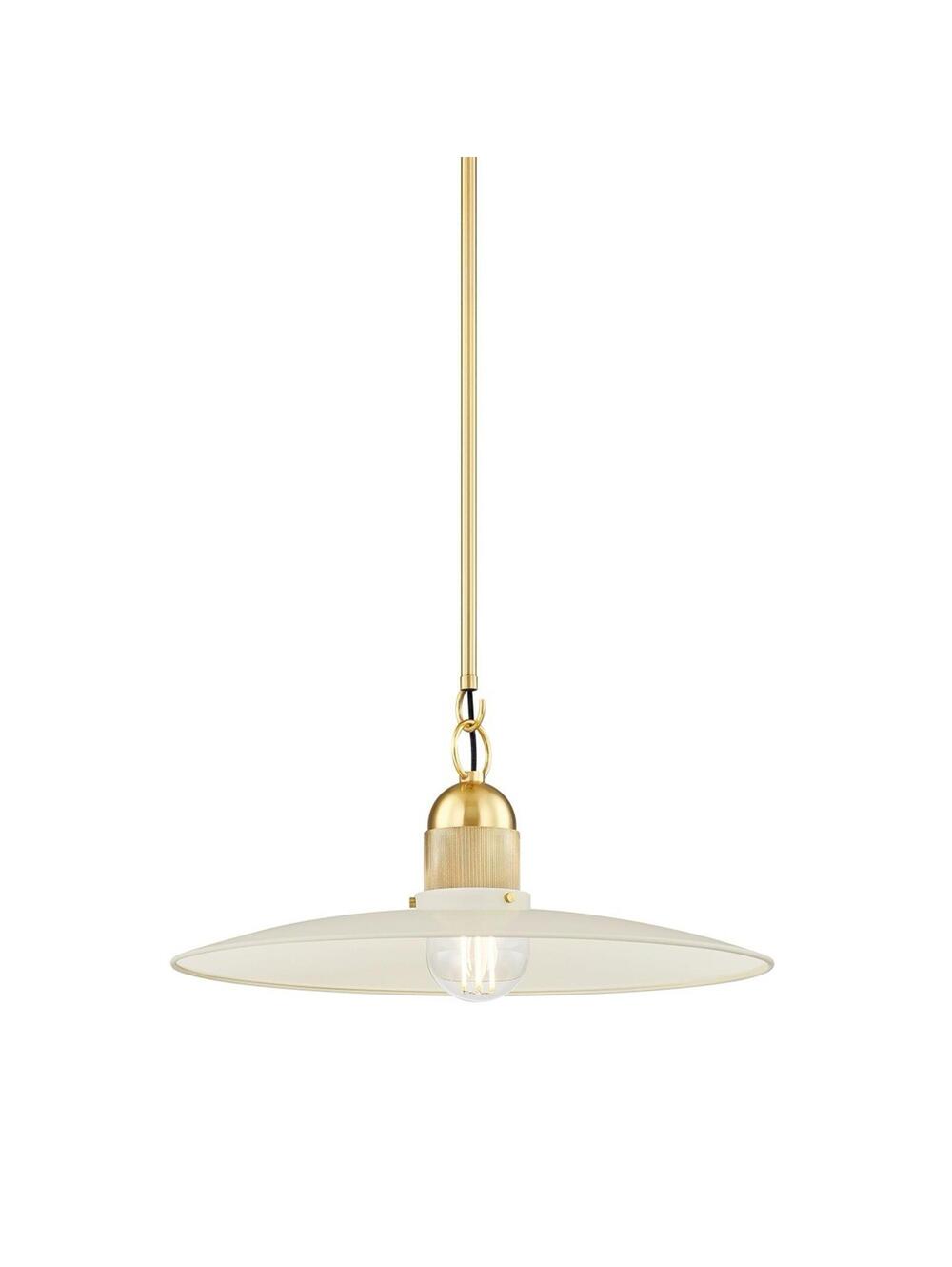 Mitzi/ Hudson Valley Leanna Pendant Light Brass 18” Modern Farmhouse